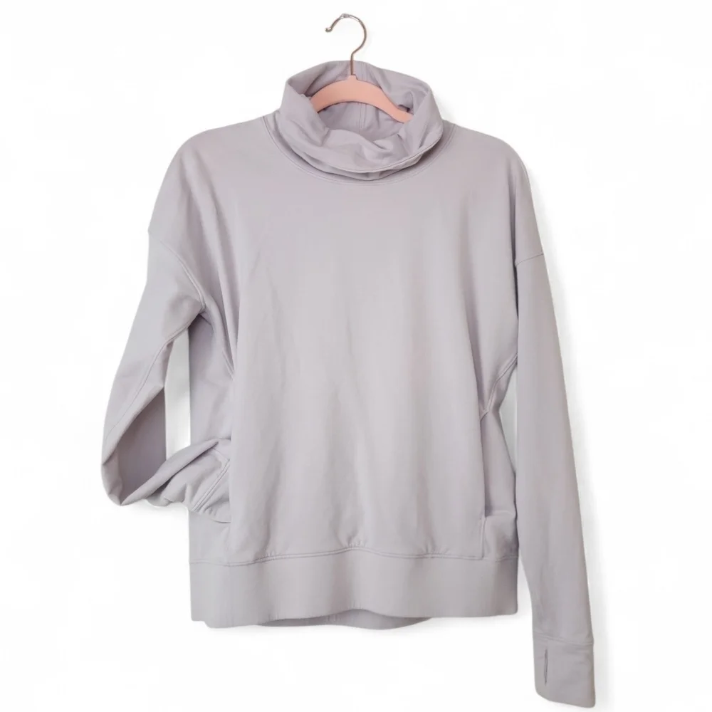 Lululemon Go Forward Cowl Neck Pullover Sweater Kangaroo Pocket Size 6